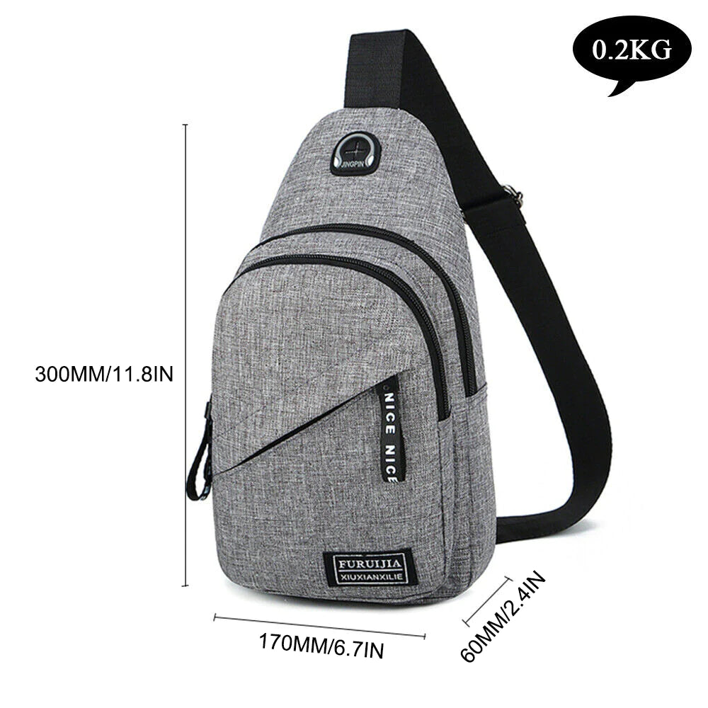 Men Women Sling Bag Chest Fanny Packs Cross Body Travel Sports Shoulder Backpack