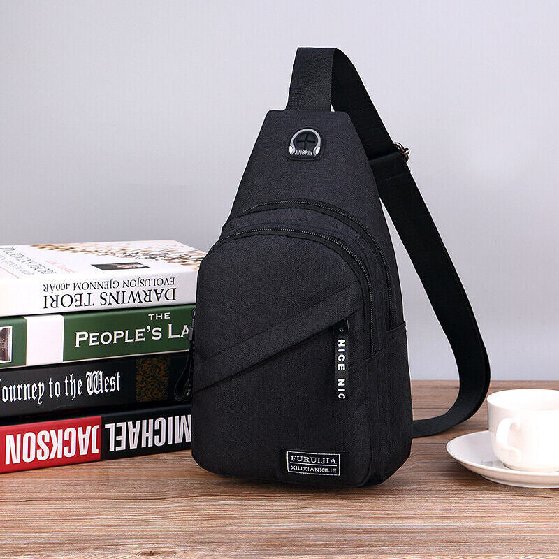 Men Women Sling Bag Chest Fanny Packs Cross Body Travel Sports Shoulder Backpack